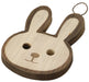 Santo Burnt Cedar Pot Holder Brown 14x19cm Rabbit Design Made in Japan-Kiichin - The #1 Place for Japanese Goods in Your Hand!