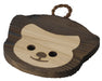 Santo Burnt Cedar Pot Holder for Earthen Pots Brown 16x15cm Monkey Japan-Kiichin - The #1 Place for Japanese Goods in Your Hand!