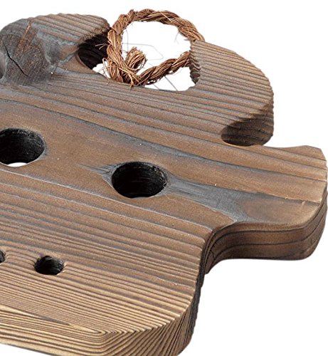 Santo Burnt Cedar Pot Stand for Earthen Pots Brown 16x14cm Made in Japan-Kiichin - The #1 Place for Japanese Goods in Your Hand!