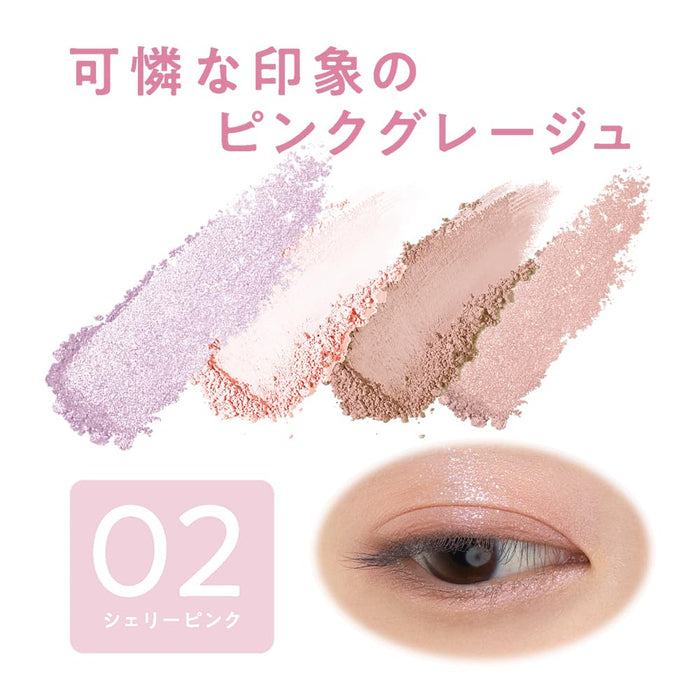 Cezanne Sherry Pink Pale Eyeshadow 02 Light Pink Greige Tones-Kiichin - The #1 Place for Japanese Goods in Your Hand!