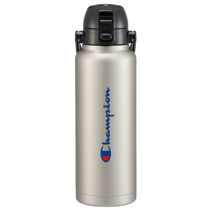 Skater Champion One-Push Direct Bottle with Handle 1200Ml Silver Std12H