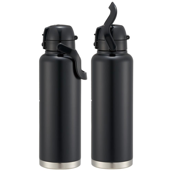 Skater Champion One-Push Direct Bottle with Handle 1500ml Black Std15H