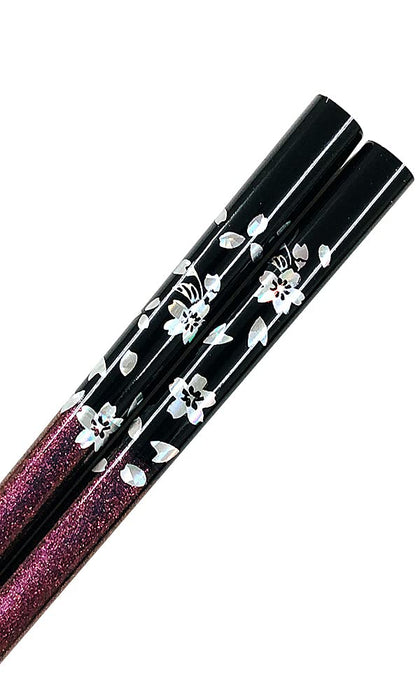 Welcome To Sapporo Shop Silver Sakura Chopsticks Purple Gift Set for Grandma-Kiichin - The #1 Place for Japanese Goods in Your Hand!