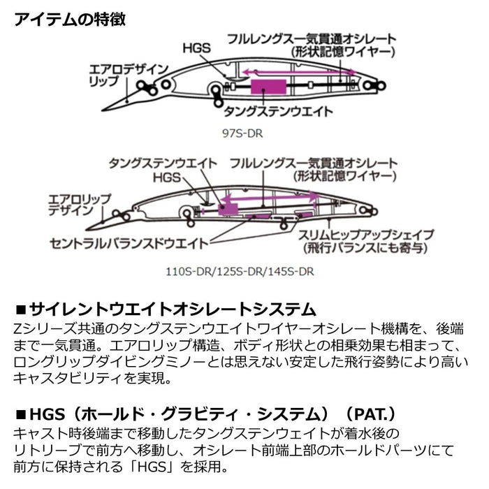 Daiwa 藍色魚餌 Shoreline Shiner Z Upper 110Sdr Adel Chart Head 沙丁魚