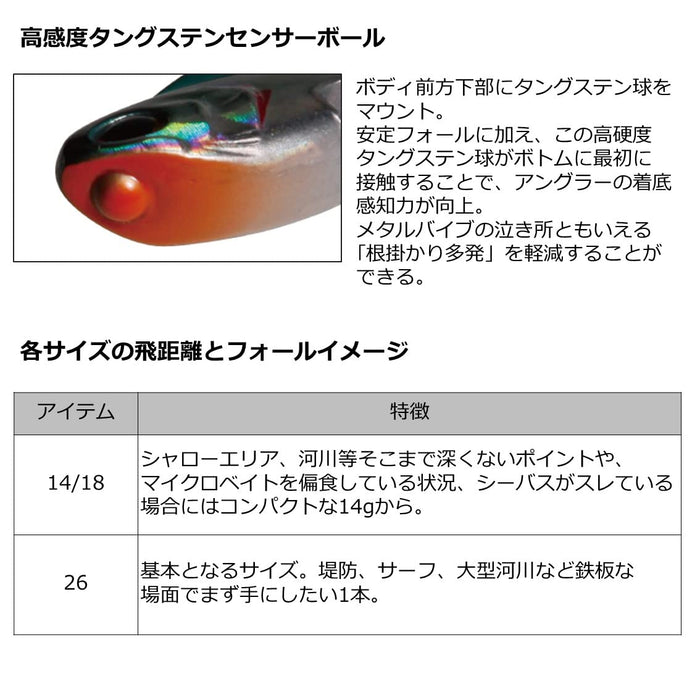 Daiwa 铁板振动真钢 18 克鱼饵 不眠之城