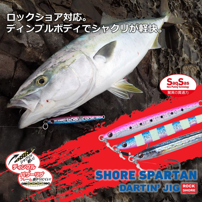 Daiwa Shore 斯巴達飛鏢魚餌 105G 藍色粉紅斑馬