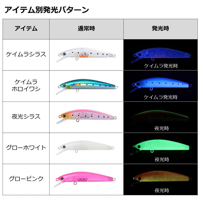 Daiwa Rockfish Hunter 50S 發光粉紅色魚餌適合竹莢魚釣魚