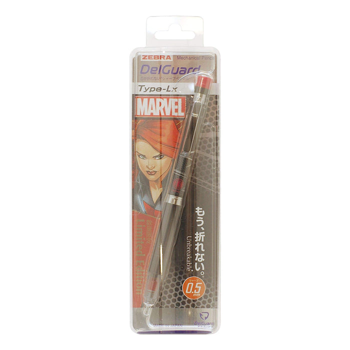 Zebra Delguard X Marvel Black Widow Core Unbreakable Type Lx0.5 Mv2 Pencil