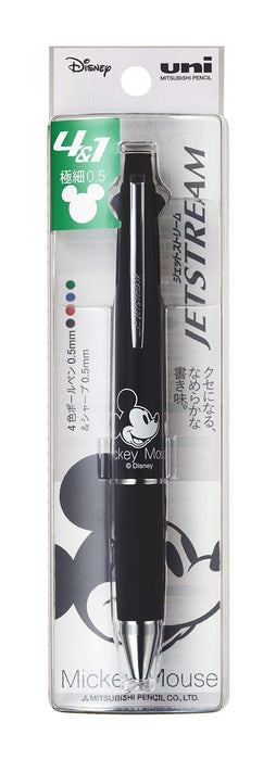 Mitsubishi Pencil Disney Pattern 4-Color Multi-Function Pen Jet Stream 4 & 1 Mickey F