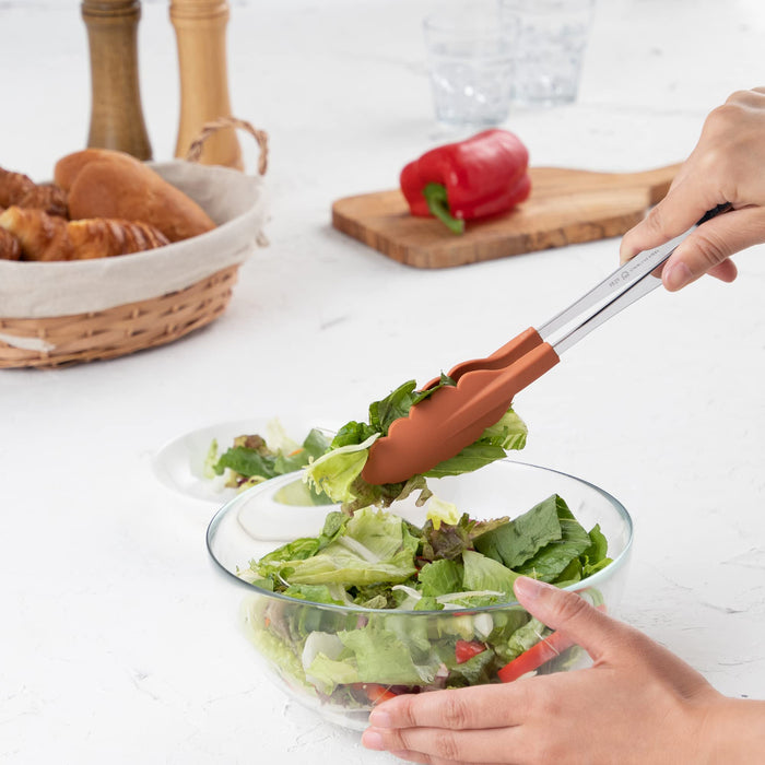 Endo Shoji Heat-Resistant Antibacterial Tongs Brown Stainless Steel Japan Made-Kiichin - The #1 Place for Japanese Goods in Your Hand!