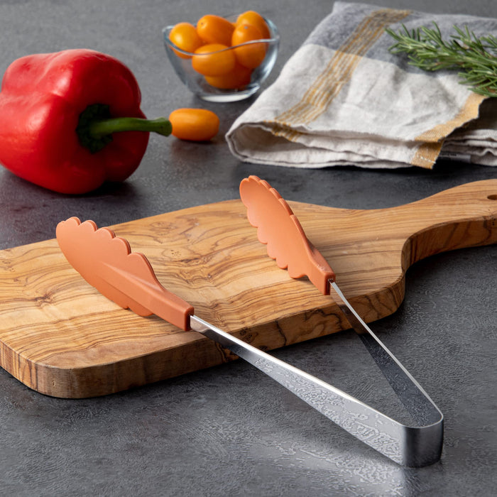 Endo Shoji Heat-Resistant Antibacterial Tongs Brown Stainless Steel Japan Made-Kiichin - The #1 Place for Japanese Goods in Your Hand!