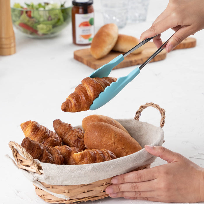 Endo Shoji Ice Blue Antibacterial Heat-Resistant Colorful Tongs Stainless Steel-Kiichin - The #1 Place for Japanese Goods in Your Hand!