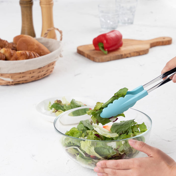 Endo Shoji Ice Blue Antibacterial Heat-Resistant Colorful Tongs Stainless Steel-Kiichin - The #1 Place for Japanese Goods in Your Hand!