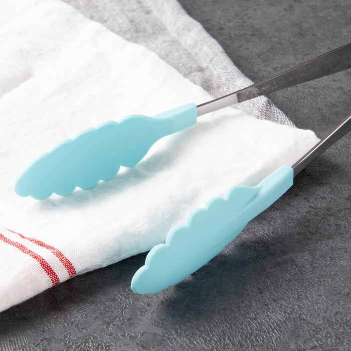 Endo Shoji Ice Blue Antibacterial Heat-Resistant Colorful Tongs Stainless Steel-Kiichin - The #1 Place for Japanese Goods in Your Hand!