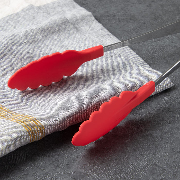 Endo Shoji Antibacterial Heat-Resistant Red Tongs Stainless Steel Japan Made-Kiichin - The #1 Place for Japanese Goods in Your Hand!