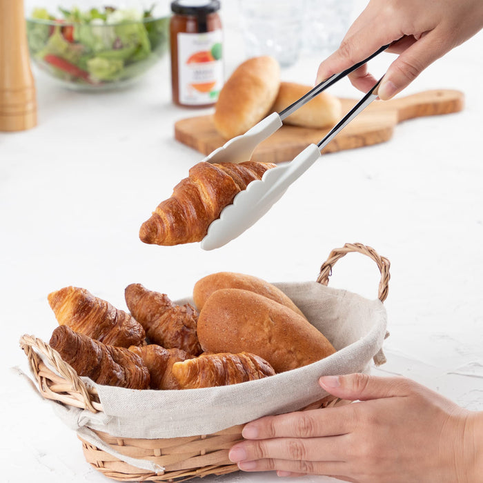 Endo Shoji Colorful Antibacterial Heat-Resistant Tongs White Stainless Steel-Kiichin - The #1 Place for Japanese Goods in Your Hand!