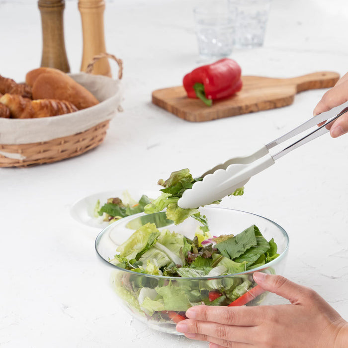 Endo Shoji Colorful Antibacterial Heat-Resistant Tongs White Stainless Steel-Kiichin - The #1 Place for Japanese Goods in Your Hand!