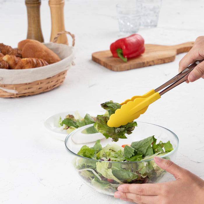 Endo Shoji Yellow Heat-Resistant Antibacterial Tongs Stainless Steel Tip-Kiichin - The #1 Place for Japanese Goods in Your Hand!
