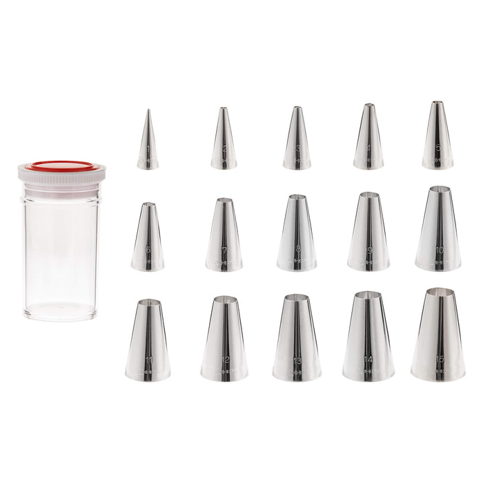 Endo Shoji Cased Round Nozzle Set No.1-15 18-8 Stainless Steel Made in Japan-Kiichin - The #1 Place for Japanese Goods in Your Hand!