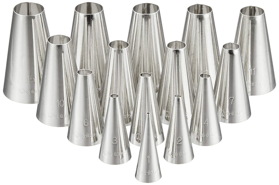 Endo Shoji Cased Round Nozzle Set No.1-15 18-8 Stainless Steel Made in Japan-Kiichin - The #1 Place for Japanese Goods in Your Hand!
