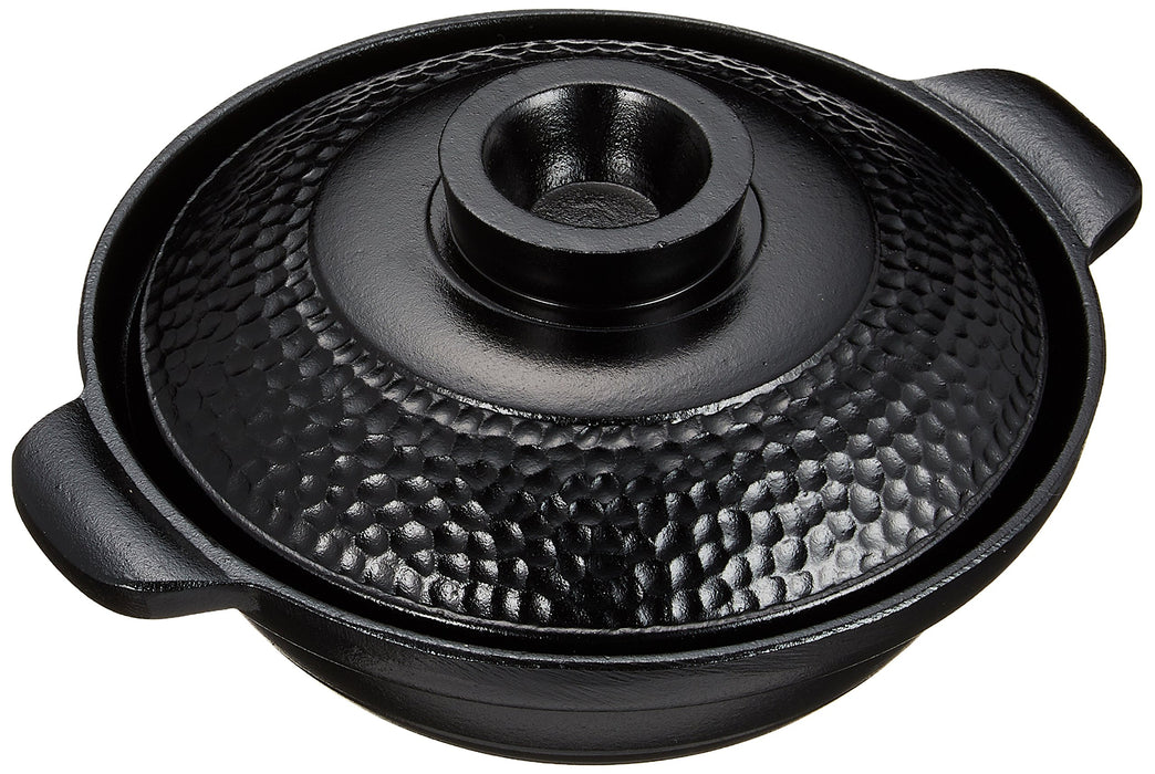 Endo Shoji 18cm Hammered Aluminum Pot Black Made in Japan for Commercial Use-Kiichin - The #1 Place for Japanese Goods in Your Hand!