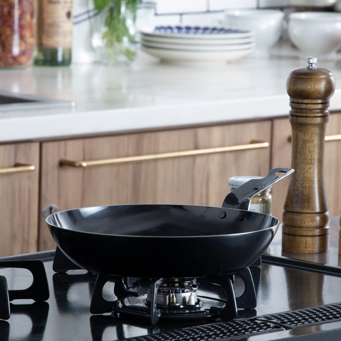 Endo Shoji 34cm Iron Frying Pan IH Compatible Black Skin Made in Japan-Kiichin - The #1 Place for Japanese Goods in Your Hand!