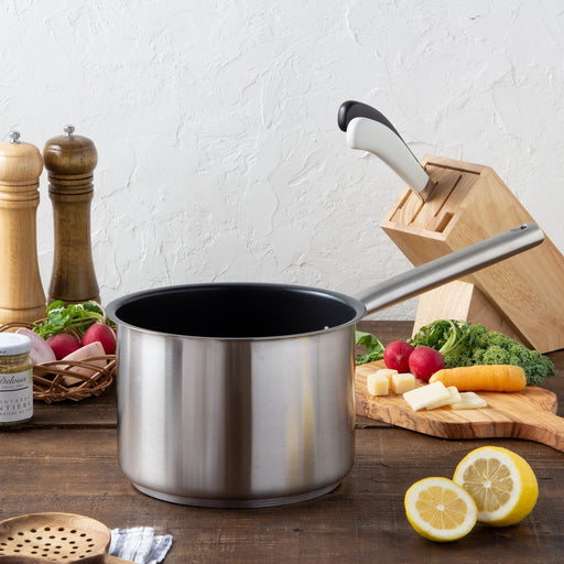 Endo Shoji 24Cm Induction Teflon Shallow Pot Stainless Steel IH Compatible-Kiichin - The #1 Place for Japanese Goods in Your Hand!