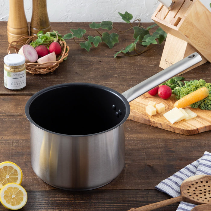 Endo Shoji 24Cm Induction Teflon Shallow Pot Stainless Steel IH Compatible-Kiichin - The #1 Place for Japanese Goods in Your Hand!