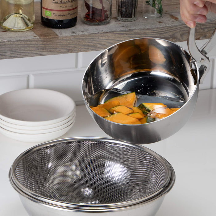 Endo Shoji 15cm Stainless Steel Pot for Induction Cookers 3-Layer Clad-Kiichin - The #1 Place for Japanese Goods in Your Hand!