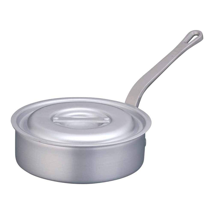 Endo Shoji 27cm Commercial One-Handed Shallow Pot with Measuring Plate Aluminum-Kiichin - The #1 Place for Japanese Goods in Your Hand!
