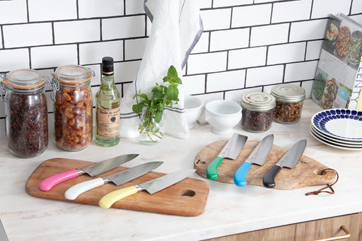 Endo Shoji Tkg-Pro Santoku Knife White Molybdenum Vanadium Steel Japan-Kiichin - The #1 Place for Japanese Goods in Your Hand!