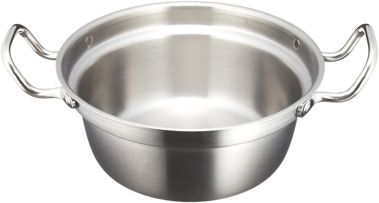 Endo Shoji Torino 30Cm Induction Compatible Japanese Pot 3-Ply Aluminum Steel-Kiichin - The #1 Place for Japanese Goods in Your Hand!