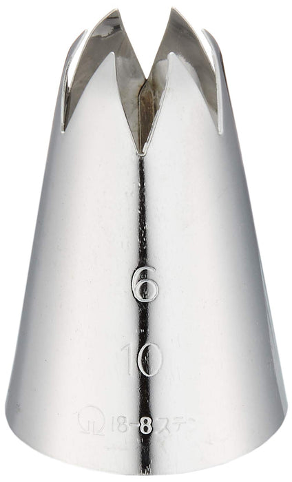 Endo Shoji Flower Shape Nozzle 6-Cut No.10 Stainless Steel Japan Made-Kiichin - The #1 Place for Japanese Goods in Your Hand!