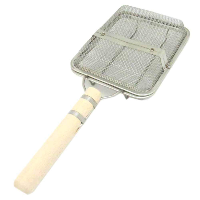 Endo Shoji Tkg Ginkgo Roast Square Small Pan with Wooden Handle 410mm-Kiichin - The #1 Place for Japanese Goods in Your Hand!
