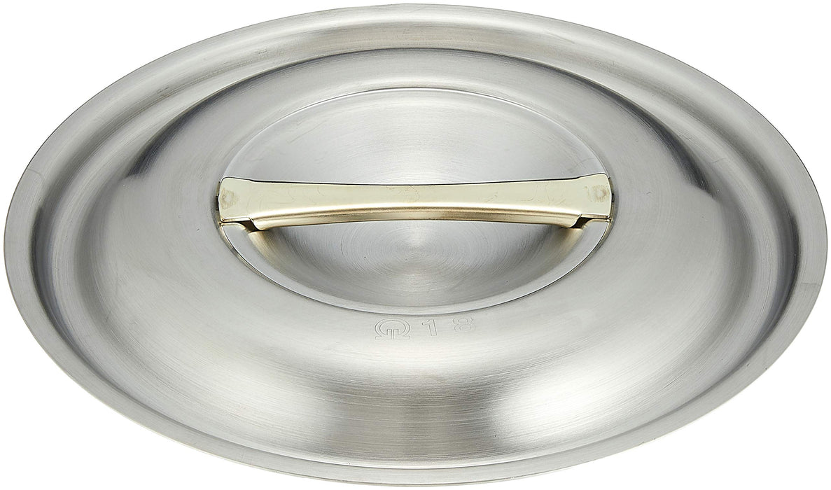 Endo Shoji Tkg 18cm Stainless Steel Pot Lid with Brass-Plated Gold Handle-Kiichin - The #1 Place for Japanese Goods in Your Hand!