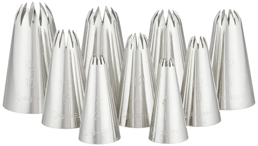 Endo Shoji Tkg Pastry Bag Tip Set 9pcs Stainless Steel 12 Flower Cuts Rust-Resistant-Kiichin - The #1 Place for Japanese Goods in Your Hand!
