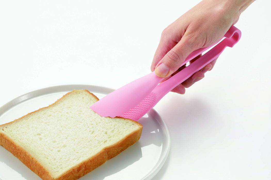 Endo Shoji Tkg 16Cm Pink Anti-Stick Tongs for Commercial Use BMS1406-Kiichin - The #1 Place for Japanese Goods in Your Hand!