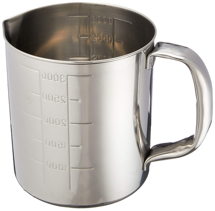 Endo Shoji 3L Stainless Water Mass Measuring Cup with Spout and Scale-Kiichin - The #1 Place for Japanese Goods in Your Hand!