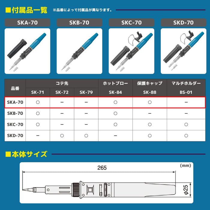 Engineer Brand Kotelyzer Ska-70 Compact Gas Soldering Iron Tool