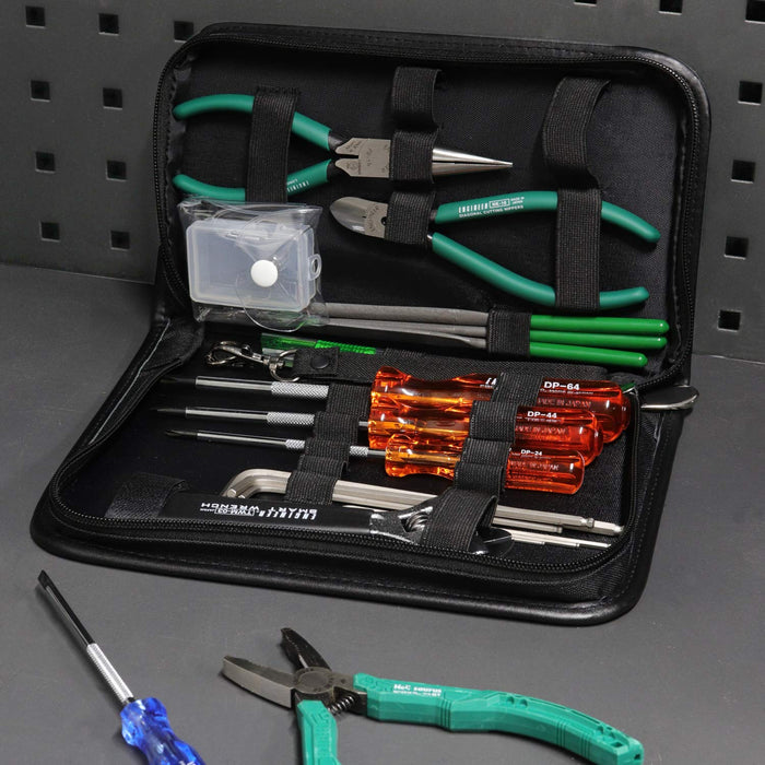 Engineer 19-Piece Maintenance Kit KS-19 Premium Black Tool Set