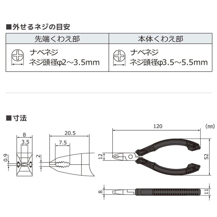 工程师 Nejisaurus M2 螺钉 φ2-3.5mm Pz-57 防静电