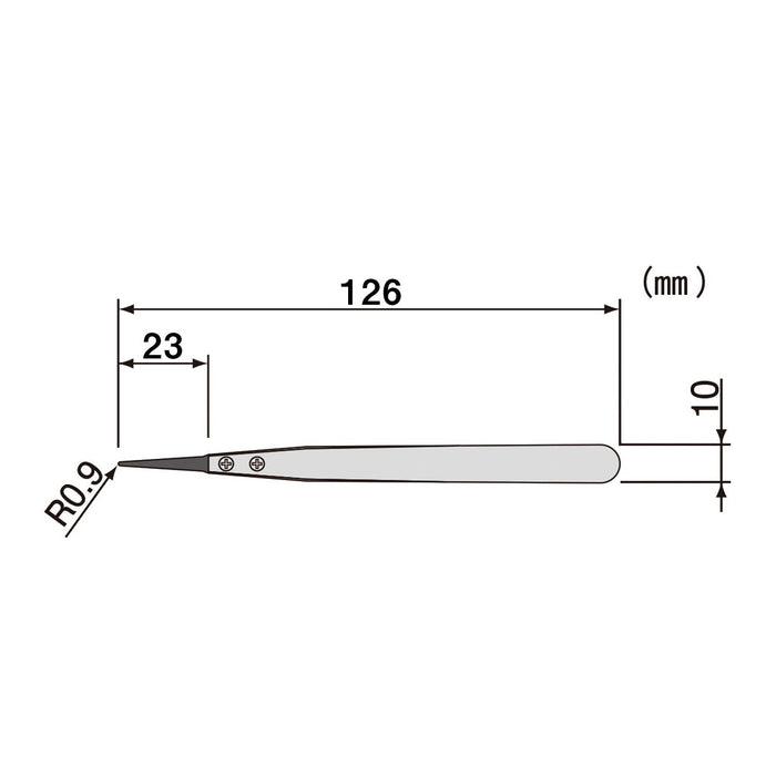 Engineer 126mm Round Type Anti-Static ESD Tweezers - Model PTZ-42