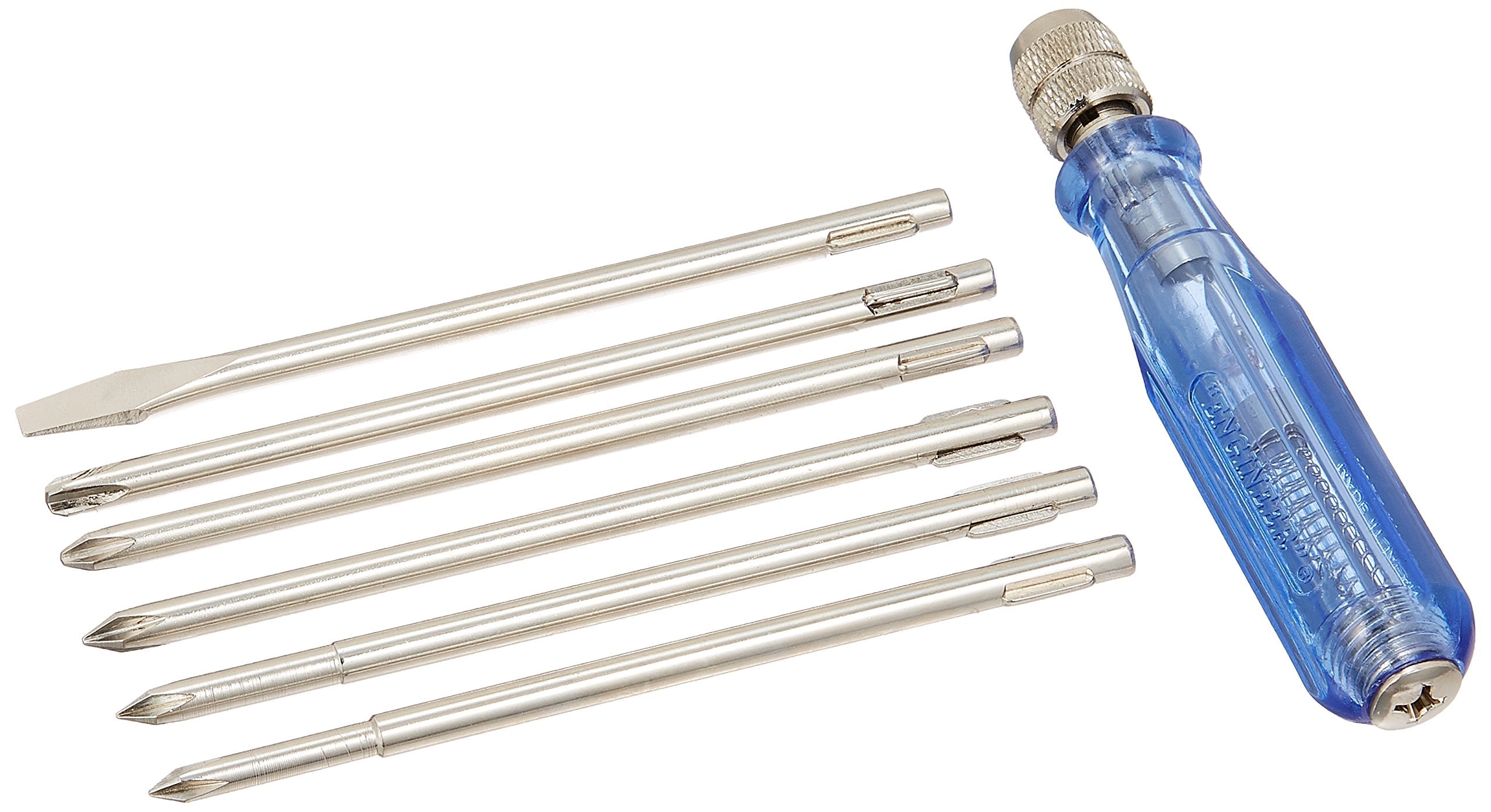 Engineer 7-Piece Interchangeable Screwdriver Set with Low-Voltage Test