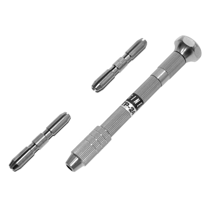 Engineer TP-24 Pin Vise Rotating Cap Single Head Includes 2 Double-End Collets Length 95mm