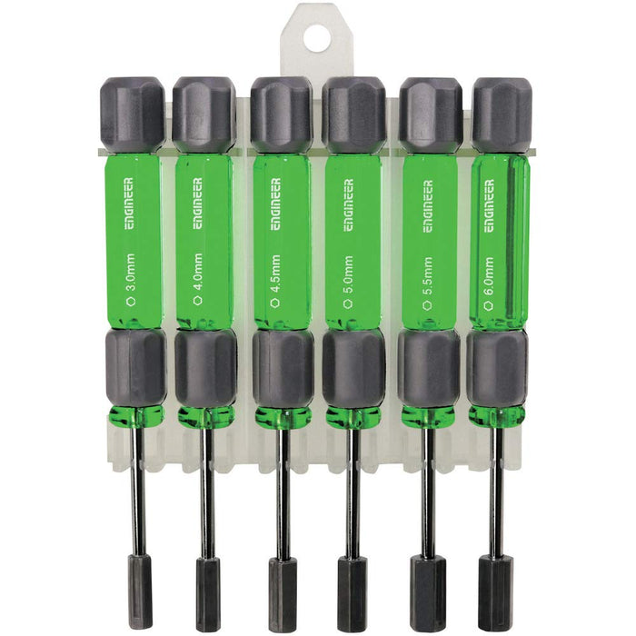 Engineer Precision 3-6mm Nut Driver Set - Green DK-14 Model