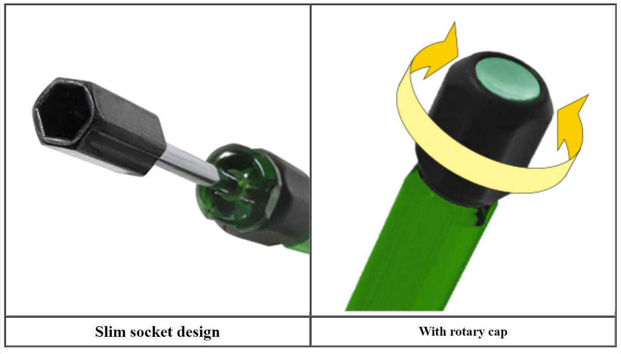 Engineer Precision 3-6mm Nut Driver Set - Green DK-14 Model