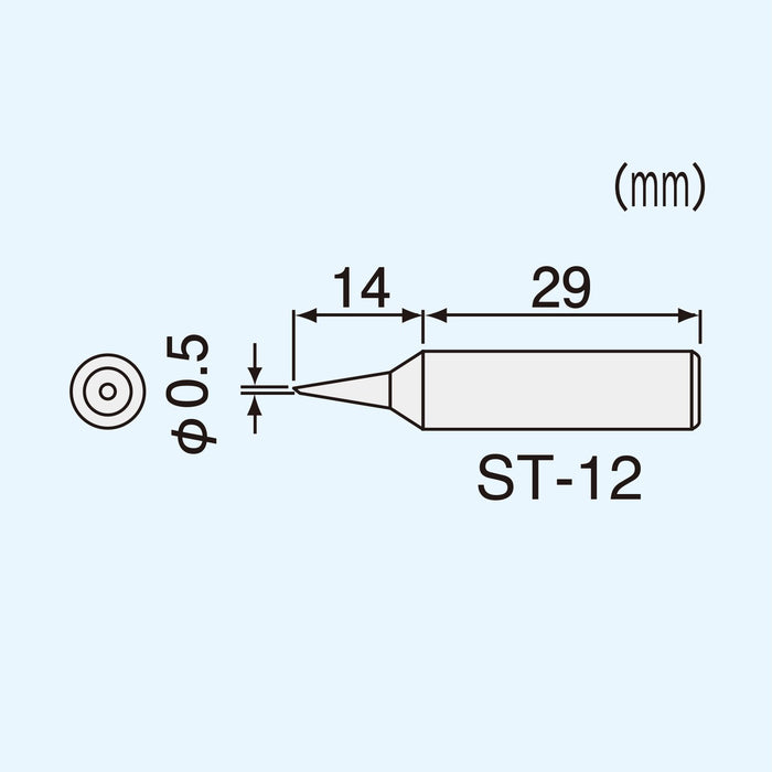 Engineer ST-12 烙鐵頭適用於 SK-30 系列 0.5 x 14mm 直徑