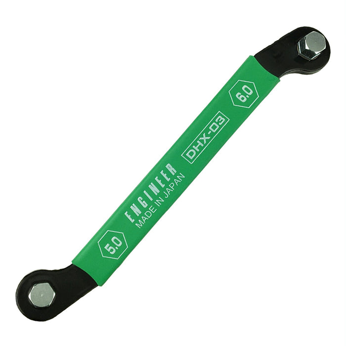 Engineer 5.0/6.0mm Offset Hexagonal Thin Vent Wrench Dhx-03 Series