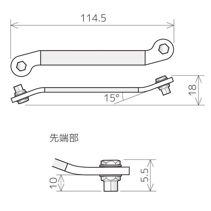 Engineer 5.0/6.0mm Offset Hexagonal Thin Vent Wrench Dhx-03 Series