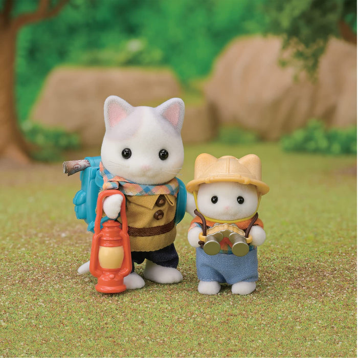 Epoch Sylvanian Families 拿铁猫兄弟姐妹娃娃屋套装儿童玩具适合 3 岁以上